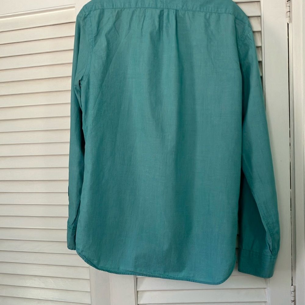 Old Navy Medium Slim Teal Button-Down Shirt - Picture 3 of 8
